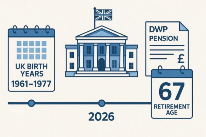 2026 State Pension age increase by birth cohorts.
