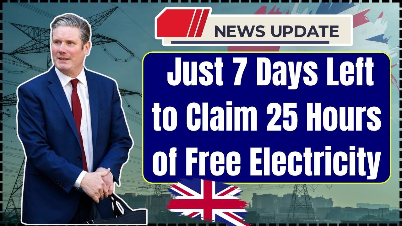 Just 7 Days Left to Claim 25 Hours of Free Electricity