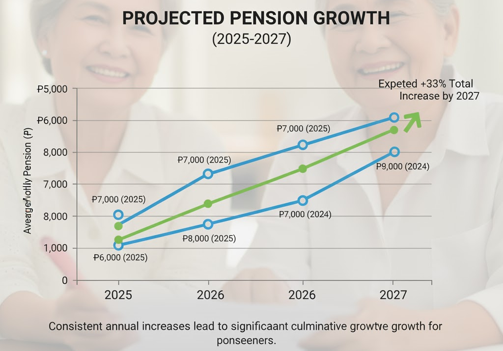 SSS ₱1,000 Senior Citizen Pension 2025 – Everything You Need to Know About Eligibility & Payments! 3 Projected Cumulative Increase in Pensions from 2025 to 2027