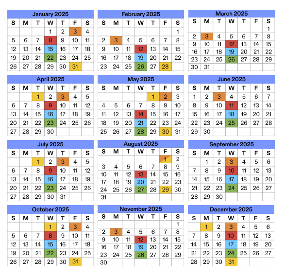 Social Security payment schedule