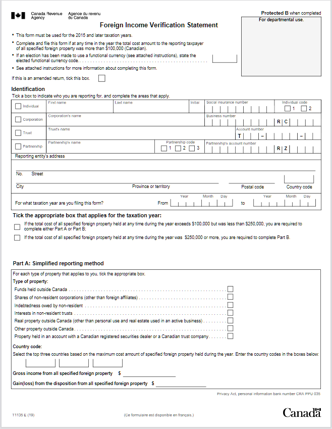 T1135 Form